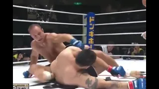 KO VIA Upkicks in MMA Fight - Dave Herman Sengoku 11