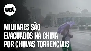 China: Chuvas torrenciais obrigam milhares de pessoas a deixarem suas casas em Pequim