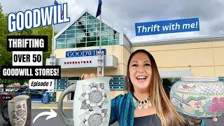 THRIFTING OVER 50+ GOODWILL THRIFT STORES! Epic Goodwill Thrift Tour | Thrift With Me! Episode 1