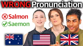 English Words You're Probably Mispronouncing! American, British and Australian's Exact Pronunciation