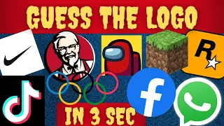 Guess the LOGO in 3 seconds | 50 Famous Logos | Logo quiz