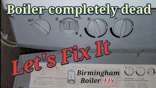 Baxi boiler no power no display so no heating and no shower Birmingham boiler fix