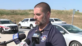 Public information officer holds news conference about plane crash