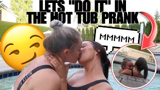 KISSING MY GIRLFRIEND & ASKING HER TO “DO IT” IN THE HOT TUB PRANK 🥵 *GETS JUICY*