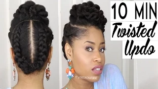 THE 10 MINUTE TWISTED UPDO | Natural Hairstyle