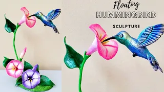 Hummingbird Sculpture/Home decor/Homemade airdry clay/art and craft/CreativeCat