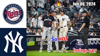 Twins vs Yankees [Innings 6&7] Jun 06, 2024 Game Highlights - MLB Highlights | 2024 MLB Season