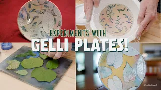 Decorating Pottery Using GELLI Plates!