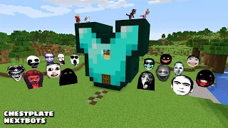 SURVIVAL CHESTPLATE HOUSE WITH 100 NEXTBOTS in Minecraft - Gameplay - Coffin Meme