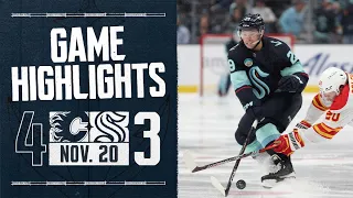 Calgary Flames vs. Seattle Kraken | 11/20 Game Highlights