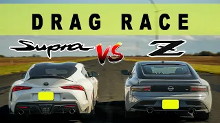 2023 Nissan Z 9AT vs 2022 Toyota Supra 8AT, the unexpected happens! Drag and Roll Race.