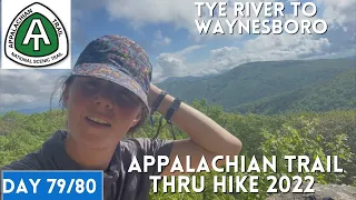 Appalachian Trail Thru Hike 2022 | Day 79/80 | Tye River Stealth to Waynesboro