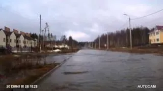 Университетскую улицу затопило в Петрозаводске