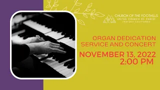 Organ Dedication Service and Concert