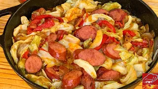 Southern Fried Cabbage Recipe | How To Make Fried Cabbage