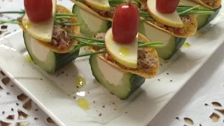 #Shorts Fine Appetizers & Canapes Made From Cucumber and Tuna | How to Make By JustForFun