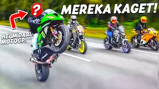 Wheelie Berdiri di Malaysia Pake Helm Baru!
