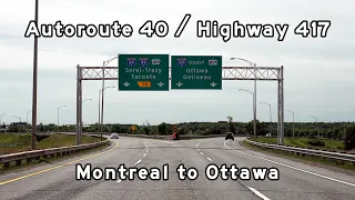 Autoroute 40 / Highway 417 West - Montreal to Ottawa - 2019/06/25