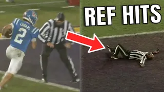 College Football Refs Getting Hit