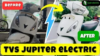 TVS Jupiter Electric Scooter Conversion | Petrol to Electric or Hybrid Electric 🏍️ | Restoration