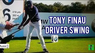 Tony Finau Driver Swing in Super Slow Motion, face on