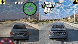 GTA V REDUX 1.7 vs MVGA 2.65 Gameplay Comparison with FPS | Which one is Photorealistic Graphic Mod?