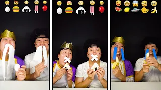 Emoji Eating Challenge | Emoji Foods Mukbang | TikTok Funny Videos | HUBA