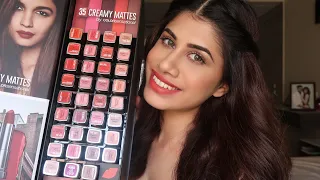 Maybelline Creamy Matte | 35 Shades swatched!!! | Malvika Sitlani