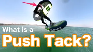 [English Subtitles]  Push Tack is the easiest tack in wing foiling! Easier than a Jibe? Explained!