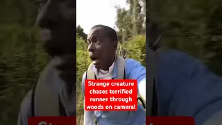 Strange Creature Chases Terrified Runner Through Woods on Camera! 😱 Bigfoot? Skin Walker?