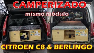 Kit low cost de #camperización Citroen Berlingo Caja II utilizado en Citroen C8 #camperlowcost