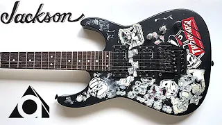 I cleaned a guitar full of stickers and silicone.