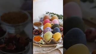 Красим яйца натуральными красителями: куркума, кофе, каркаде, свёкла. #пасха