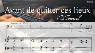 Avant de quitter ces lieux, Karaoke, Accompaniment, C.Gounod, Faust, Valentin