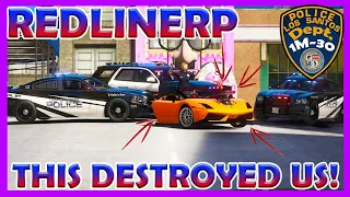 GTA 5 RolePlay | RedLineRP #40 | HALF LAMBORGHINI DESTROYS COPS! *taken hostage*