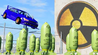 EXPERIMENT - Cars vs Nuclear Bombs #7 - BeamNG Drive | CrashTherapy