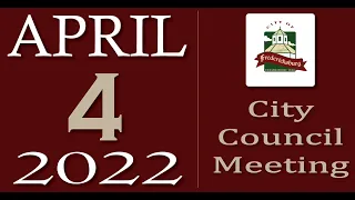 City of Fredericksburg, TX - Regular City Council Meeting - Monday, April 4, 2022