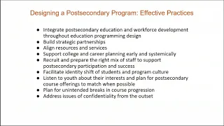 PYO Committee Education Series: Effective Post-Secondary Strategies