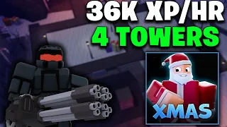 FASTEST WAY TO GET WARSHIP WITH 4 TOWERS | TOWER DEFENSE X ROBLOX