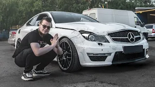 Легенда РАЗБИТА..! Mercedes-Benz C63 AMG - ей дали вторую жизнь..!