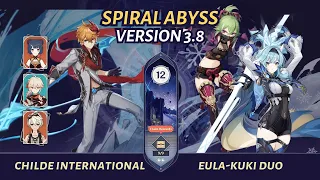 [Genshin Impact] | Childe International + Eula Kuki Duo - Spiral Abyss 3.8 | Floor 12 (9★)