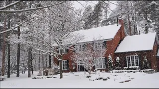 Snowfall in Toronto GTA Winter Vibes Snow Sounds and Toronto suburb Homes Canada 4K