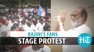 Watch: Rajinikanth faces protest by his own fans after 'no politics' decision