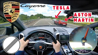 2016 PORSCHE CAYENNE DIESEL S 385HP TOPSPEED ON GERMAN AUTOBAHN WITH 850 NM❗️AT RUSH HOUR 🏎