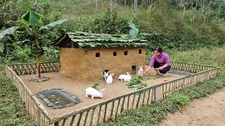 How to build rabbit farming, Make bamboo fence - Ep.107