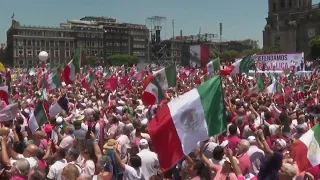 Crowds protest against ruling party in Mexican capital