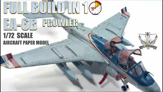 PAPER MODEL - FULL BUILD IN 10 MINUTES - EA-6B PROWLER