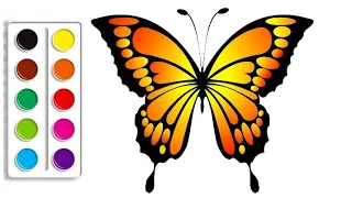 how to draw a butterfly?/easy butterfly drawing for beginners