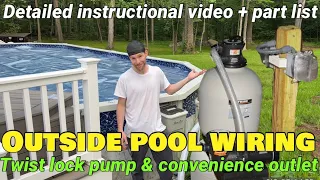 How to wire above ground pool pump twist lock outlet electrical wiring electric installation to code