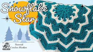 Left Hand: Crochet Snowflake Star Throw